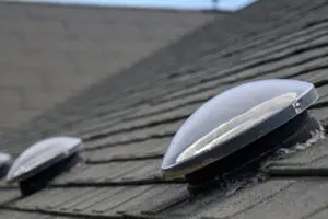 solar tubes on a roof