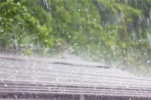 rain hitting a roof