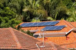 Solar panels on roof of Central Florida home