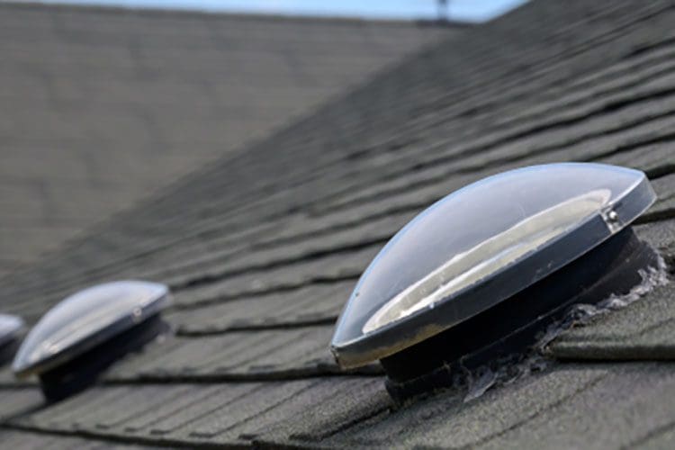 solar tubes on a roof