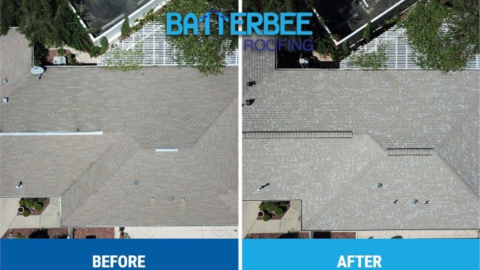 before and after asphalt shingle roof