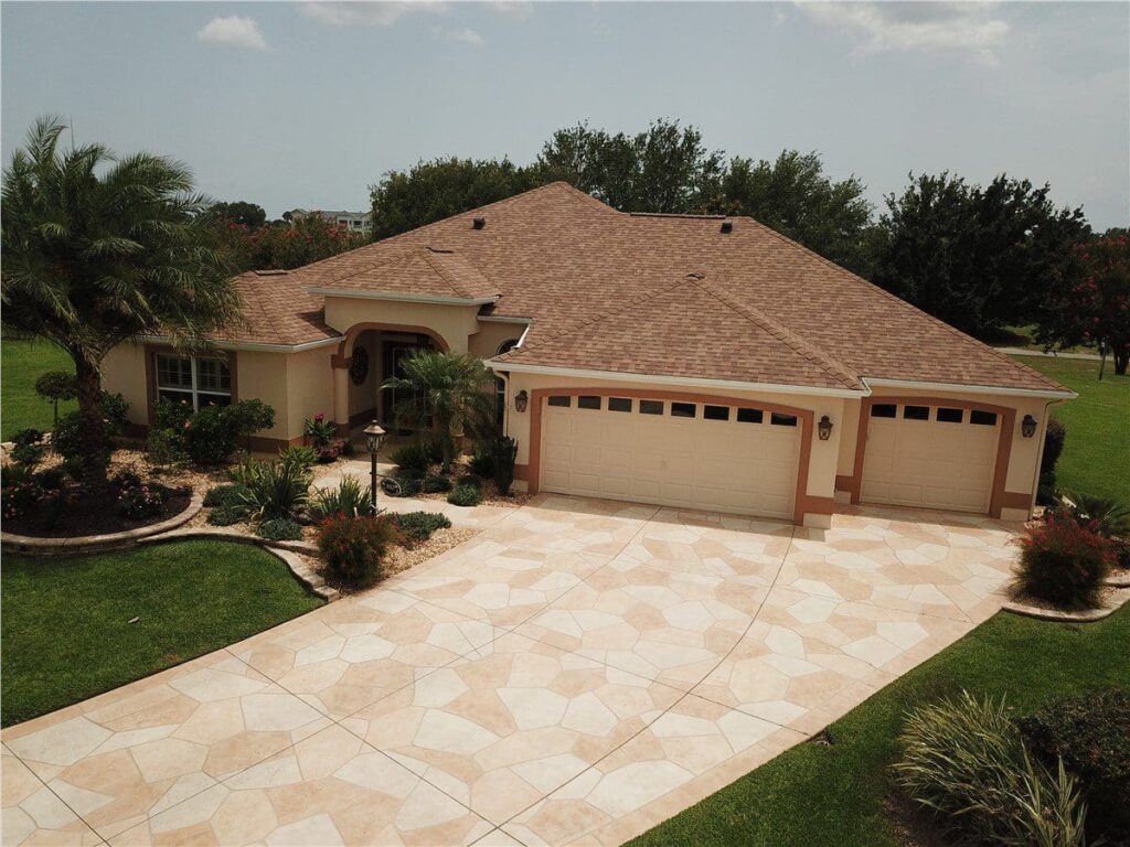 orange asphalt shingle roof