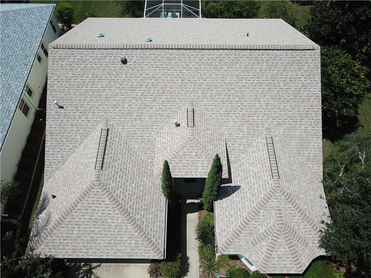 birdseye view of asphalt shingle roof