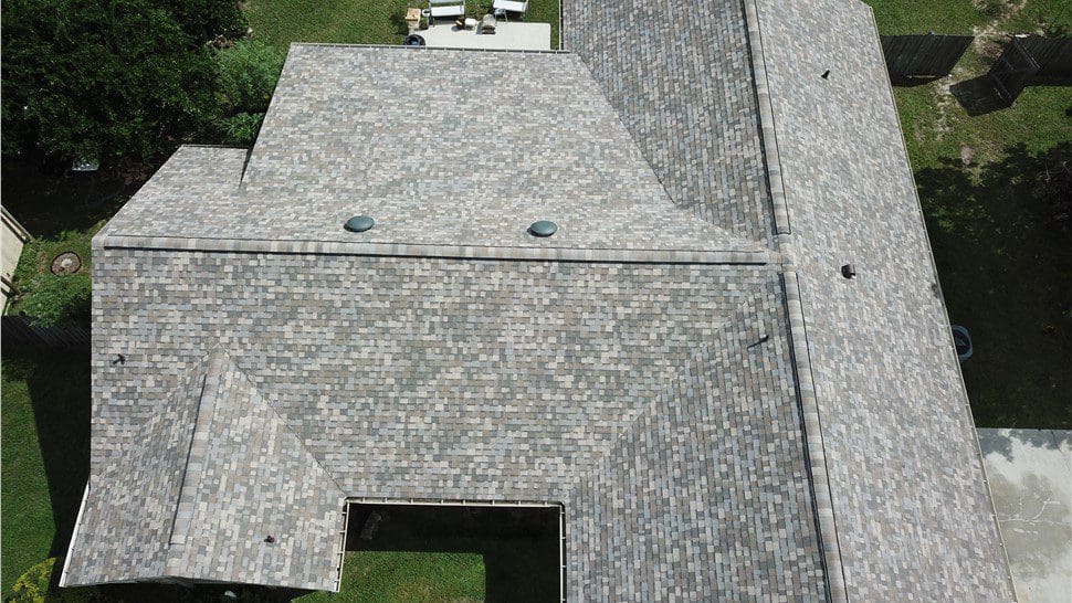 birds-eye view of a roof