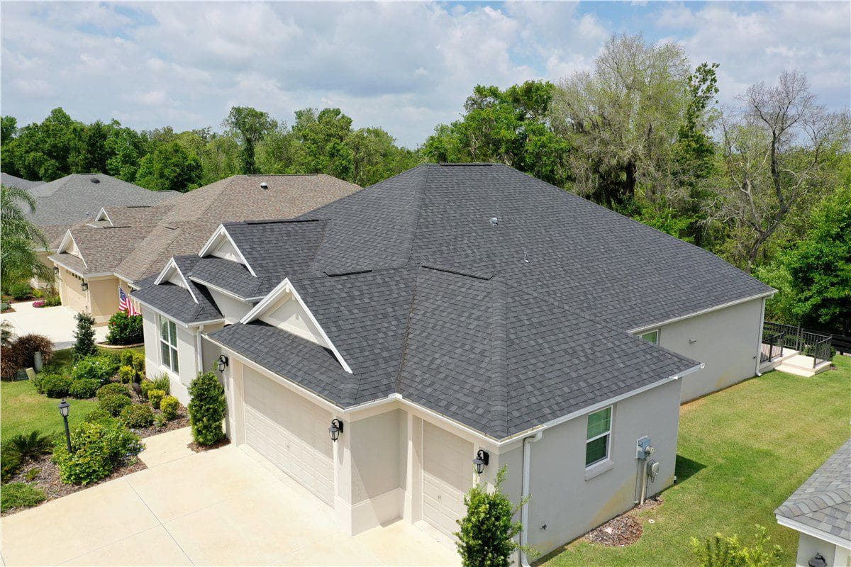 dark gray asphalt shingle roof