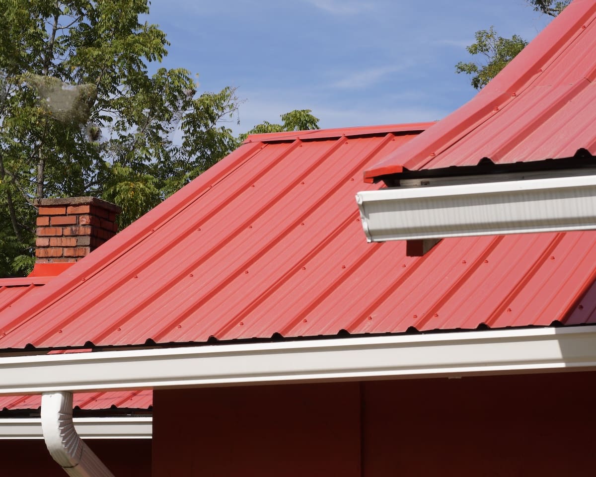 Red Metal Roof on Central Florida Home