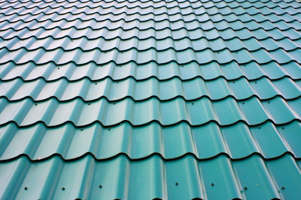 Close up of residential home with metal roof in Florida