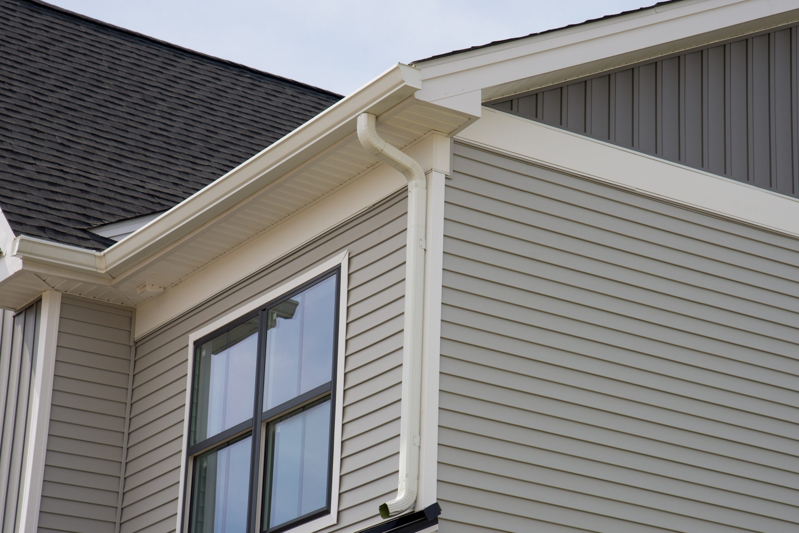 side of a home with gutters