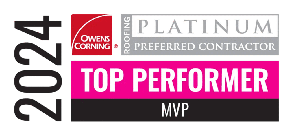 2024 Owens Corning Platinum Preferred Contractor Top Performer MVP