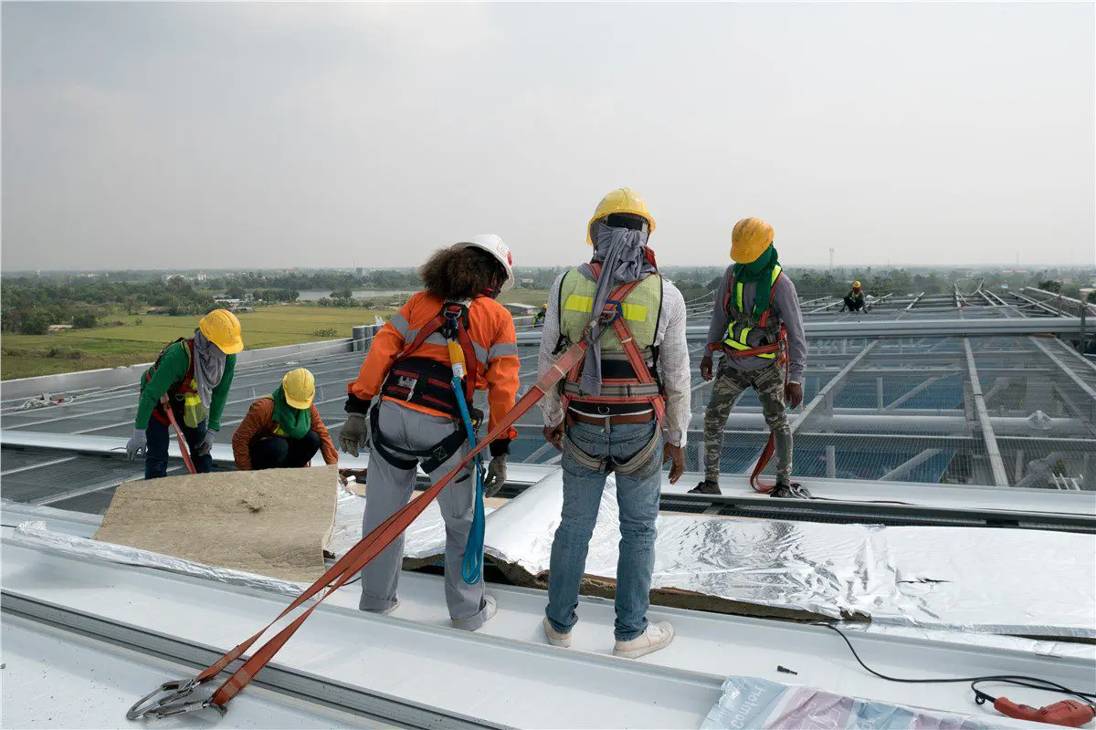 team on the roof
